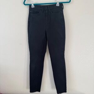 Eddie Bauer Womens Skinny Jeans Black High Rise Size 2 Slim Fit